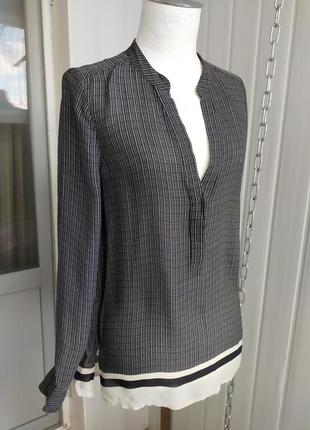 Блуза шёлковая vince, xs,   смпинтом длинный рукав10 фото