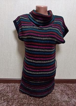 Туника свитер удлиненный безрукавка
