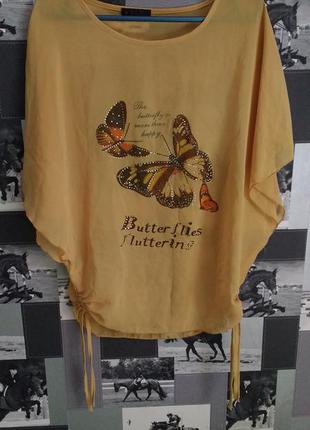 Блуза шифон метелики