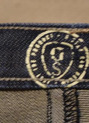 Прямі темно-сині джинси з выбеленностями і потертостями g-star raw голландія 28/32 р.6 фото