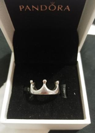 Кольцо корона серебро