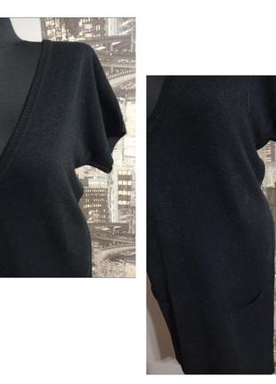 Платье- туника с v- образным вырезом, цвет черный, размер л-хл3 фото