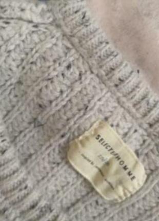 Обьемный структурный свитер из шерсти и хлопка, бренд2 фото