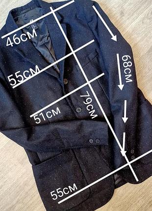 Шерстяной пиджак h&amp;m 10