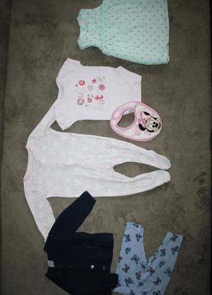 Пакет речей для новонародженої дівчинки 0-3міс( 6ед.)1 фото