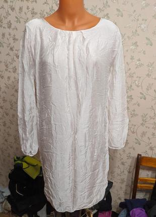 Сукня туніка кольору айворі1 фото