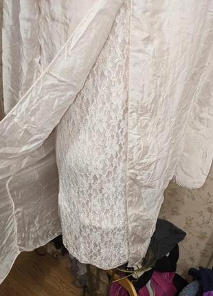 Сукня туніка кольору айворі8 фото