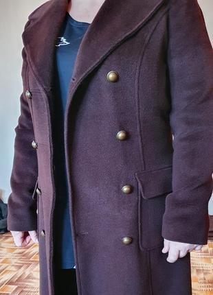 Пальто винтажное бархатное коричневое силует трапеция9 фото