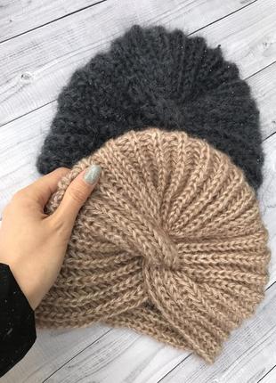 Шапочка чалма шапка узел шапка мохеровая тюрбан чалма