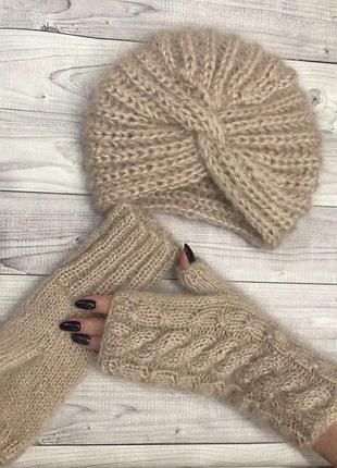 Шапочка чалма шапка узел шапка мохеровая тюрбан чалма