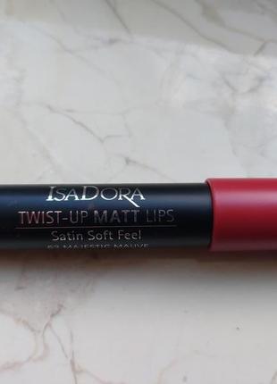 Isadora twist-up matt lips помада для губ 63 majestic mauve