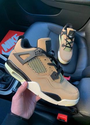 🍁Air Jordan 6 low in white and red 4 retro fossill🍁мужские кроссовки найк джордан 4