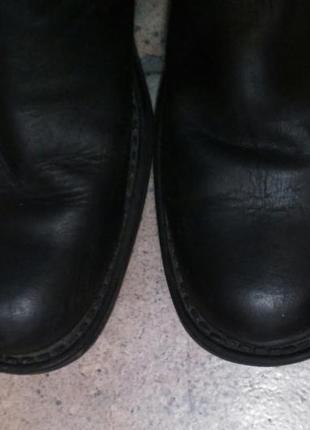 Черные кожаные ботинки на грубой подошве с пряжкой4 фото