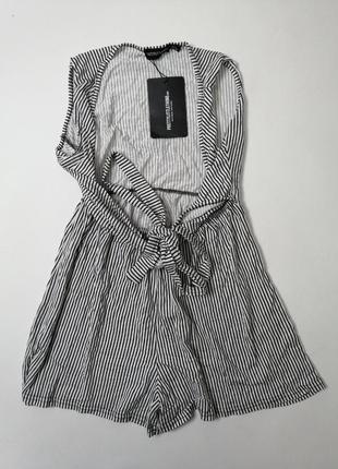 Серый комбинезон-шортики без рукавов prettylittlething uk-86 фото