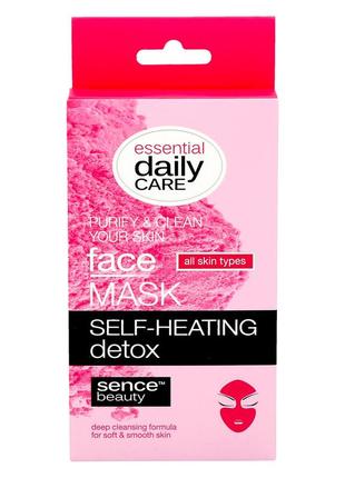 Essential daily care detox самонагревающаяся детокс маска для лица очищающая освежает