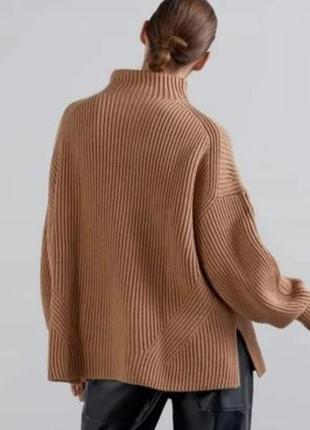 Отличный шерстяной  оверсайз свитер zarа4 фото