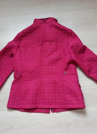 Стильна стьобана куртка колір фуксія2 фото