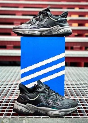 Кроссовки adidas ozweego black leather/xeno on-foot2 фото