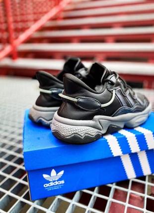 Кроссовки adidas ozweego black leather/xeno on-foot5 фото