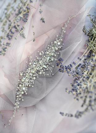 Свадебное украшение для волос, веточка в прическу