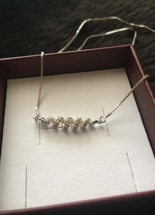 Оригінальне кольє під шийку, срібло 925 проби