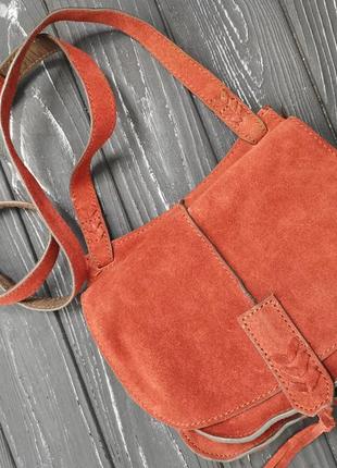 Шикарная небольшая кожаная сумка cross-body