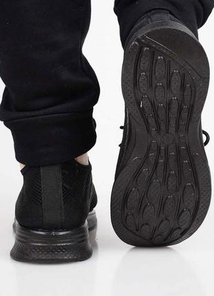 Стильные черные кроссовки из текстиля сетка летние дышащие3 фото