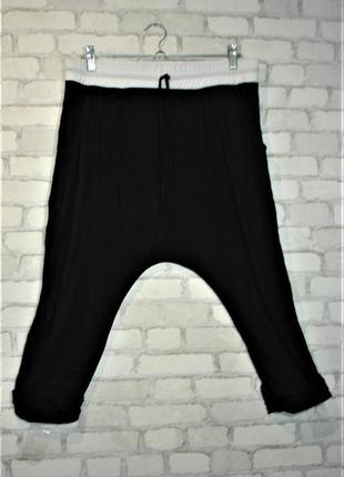 Укороченные брюки -гаремы  с карманами  50-52 р1 фото
