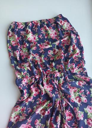 Красиве довге літнє плаття / сарафан в квітковий принт