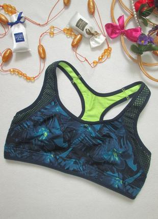 Шикарний спортивний топ квітковий принт абстракція m&s