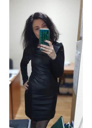 Платье с эко-кожи