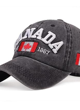 Кепка бейсболка canada, унисекс черная