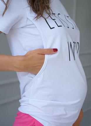 Футболка для вагітних з секретом для годування (футболка для вагітних)3 фото
