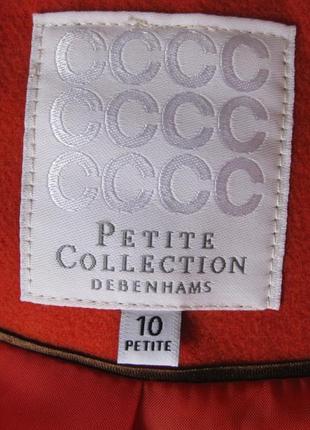 Элегантное пальто по фигуре petite collection debenhams, 10uk/38eurо/6us,оранжевое,км07108 фото