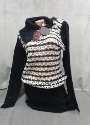 Вязаное платье-туника, рр.l, xl, италия, sarah choie for bad girls