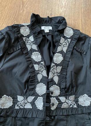 Блуза блузка кофта винтажная вишивка moschino5 фото