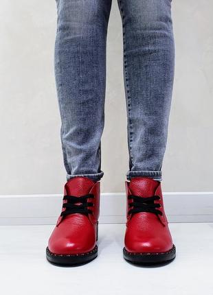 Женские кожаные ботинки, разные цвета3 фото