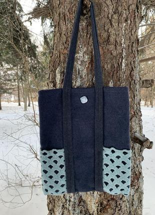 Цікава повсякденна сумка тоут шоппер handmade