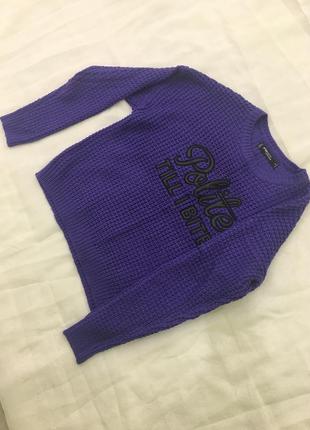 Фіолетовий светр теплий до поясу /распродажа фиолетовый свитер теплый к поясу4 фото