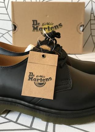 Dr. martens 1461 black smooth, черный цвет, 39eu, 7us