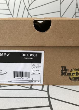 Dr. martens 1461 black smooth, черный цвет, 39eu, 7us9 фото