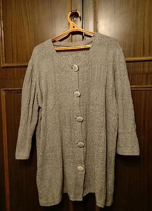 Жакет. кардиган. блузон льняной ажурный.