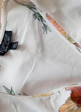 Topshop ніжна блузка на запах xs-s з воланами квітковий принт3 фото