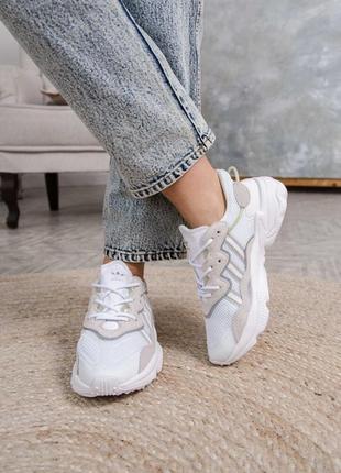 Кроссовки кросівки adidas ozweego adipren white/grey5 фото