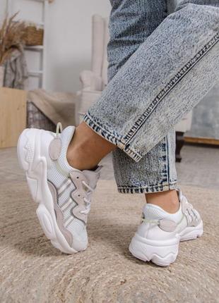 Кроссовки кросівки adidas ozweego adipren white/grey8 фото