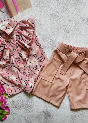 Шорти+футболка на дівчинку, костюм на дівчинку