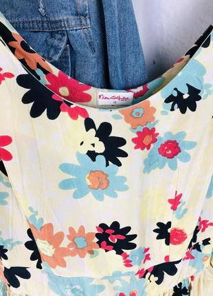 Сарафан в цветочный принт с карманами и поясом3 фото