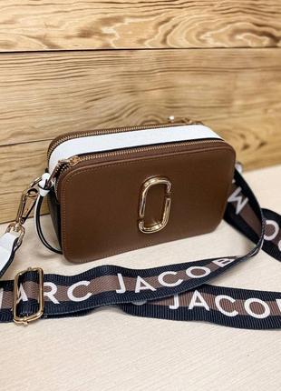 Сумка женская marc jacobs snapsho коричневая (марк джекобс, клатч, рюкзак, сумочка)