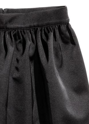 Атласная черная юбка h&m2 фото