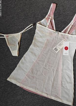 Эротический комплект obsessive blush chemise. отличный подарок для любимой.4 фото
